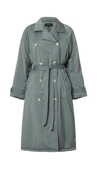 BOBBY CANVAS TRENCH COAT - GREEN