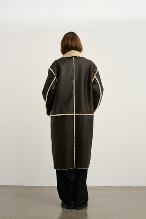 CLAIRE COAT - DARK BROWN