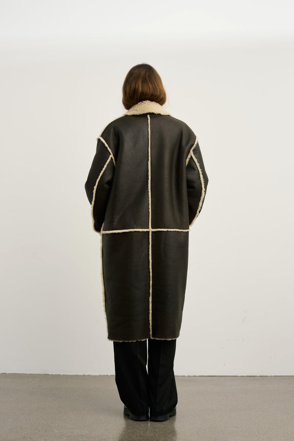 CLAIRE COAT - DARK BROWN