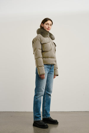 CHARLIE DOWN JACKET - OLIVE GREEN