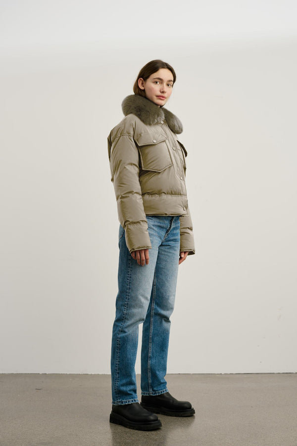 CHARLIE DOWN JACKET - OLIVE GREEN