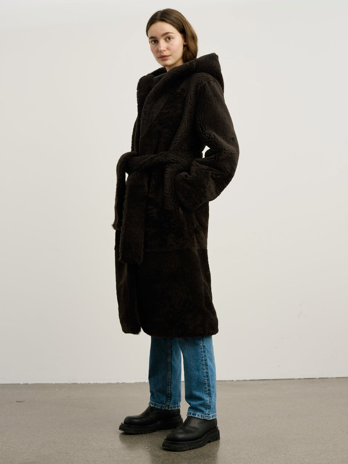 MADDIE COAT - DARK BROWN