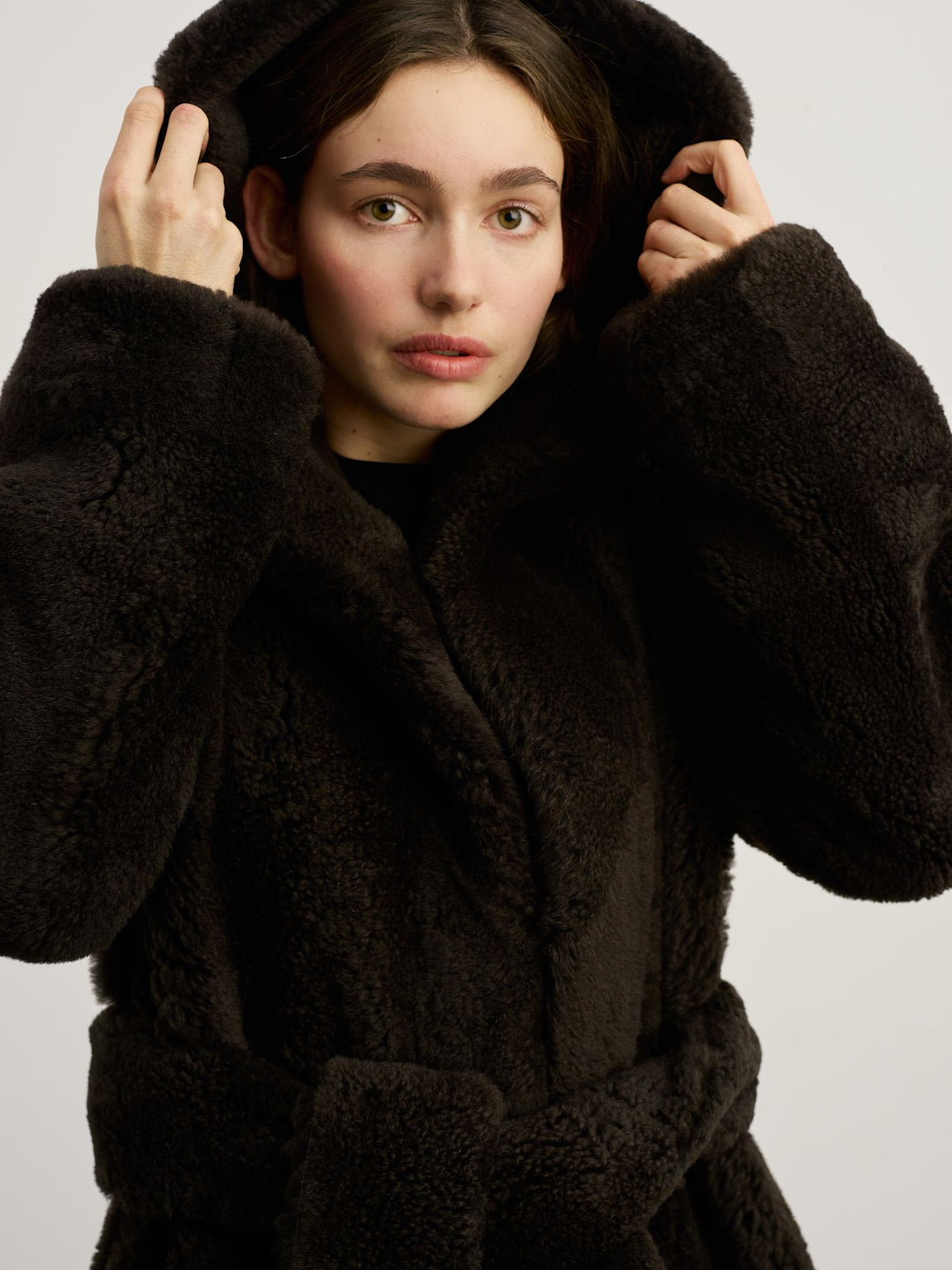 MADDIE COAT - DARK BROWN