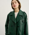 BOBBY LEATHER JACKET - GREEN