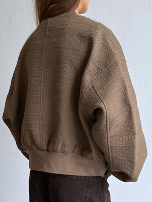 KIAN TWEED BOMBER - ARMY