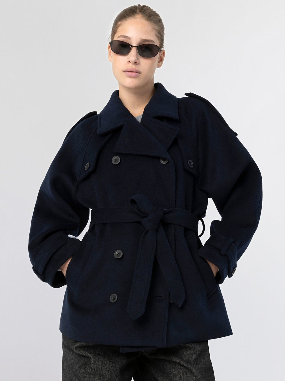 BEA WOOL JACKET - NAVY