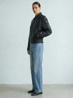 CLEO LEATHER JACKET - BLACK