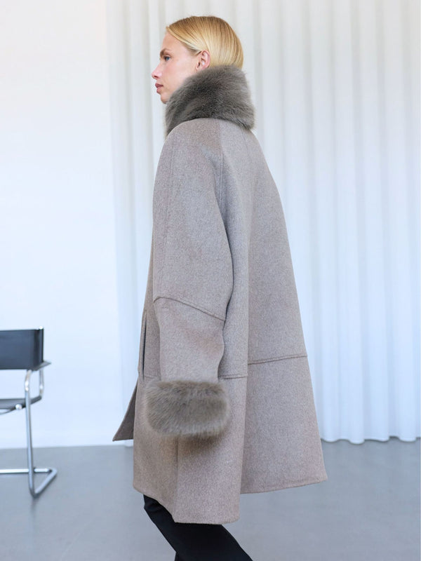 PAULA COAT - DARK BEIGE