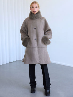 PAULA COAT - DARK BEIGE