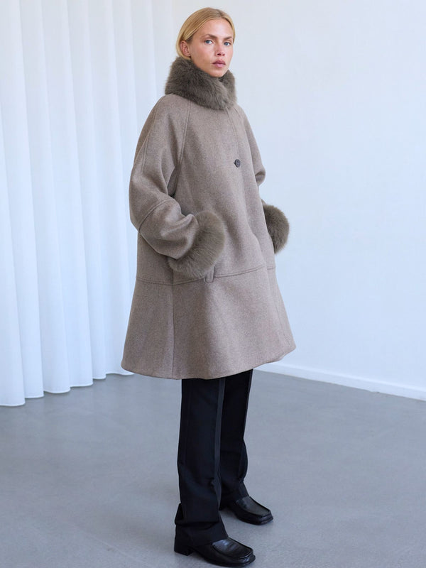 PAULA COAT - DARK BEIGE