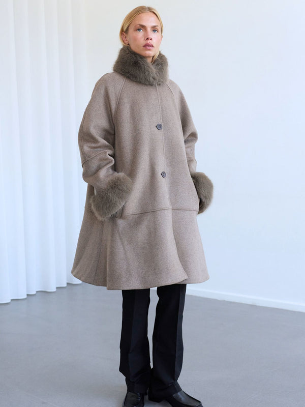 PAULA COAT - DARK BEIGE