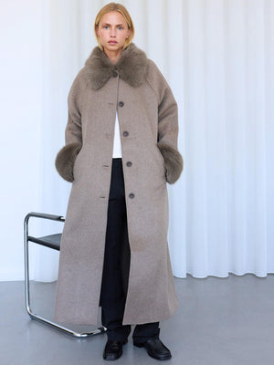 SAKO COAT - DARK BEIGE