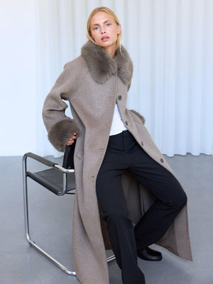 SAKO COAT - DARK BEIGE