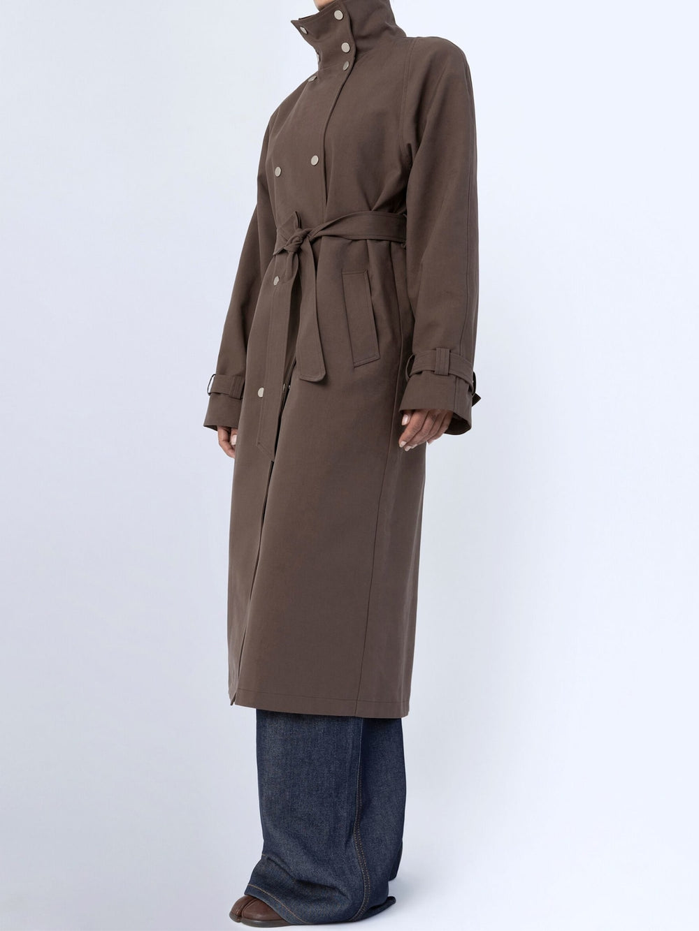 SKYLER CANVAS COAT - BROWN