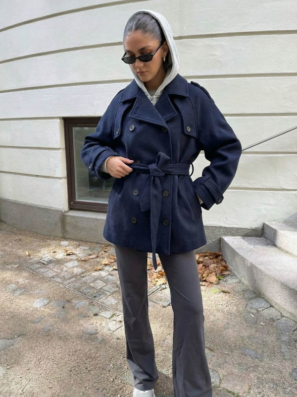 BEA WOOL JACKET - NAVY