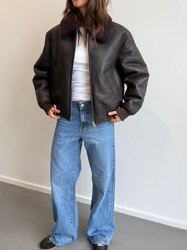 SOHO BOMBER - DARK BROWN