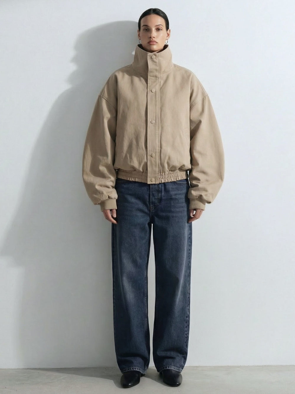 EZREN BOMBER JACKET - BEIGE