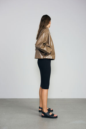 AMY VEGAN JACKET - MOCCA BROWN