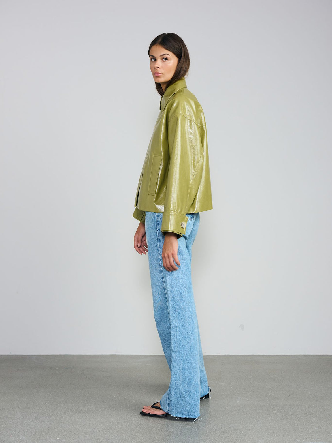 AMY VEGAN JACKET - LIGHT GREEN