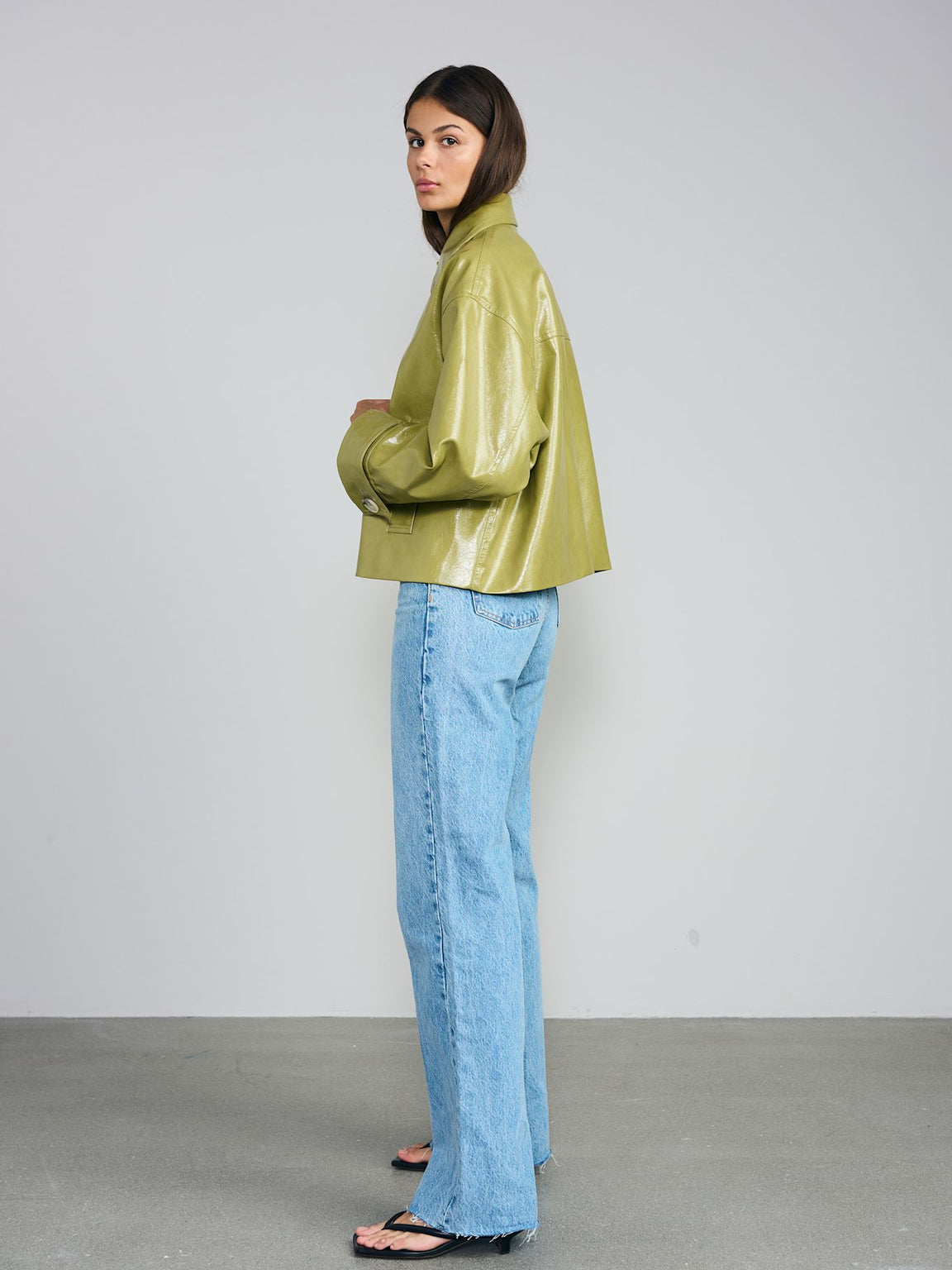 AMY VEGAN JACKET - LIGHT GREEN