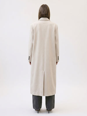 HARVEY LINEN COAT - CREME