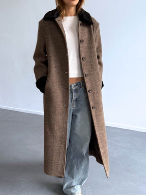 EDEN COAT - BROWN/BLACK