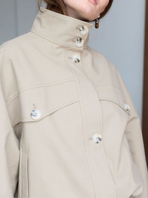 NORI BOMBER JACKET - BEIGE