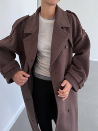 BEA WOOL COAT - BROWN