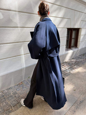BEA WOOL COAT - NAVY
