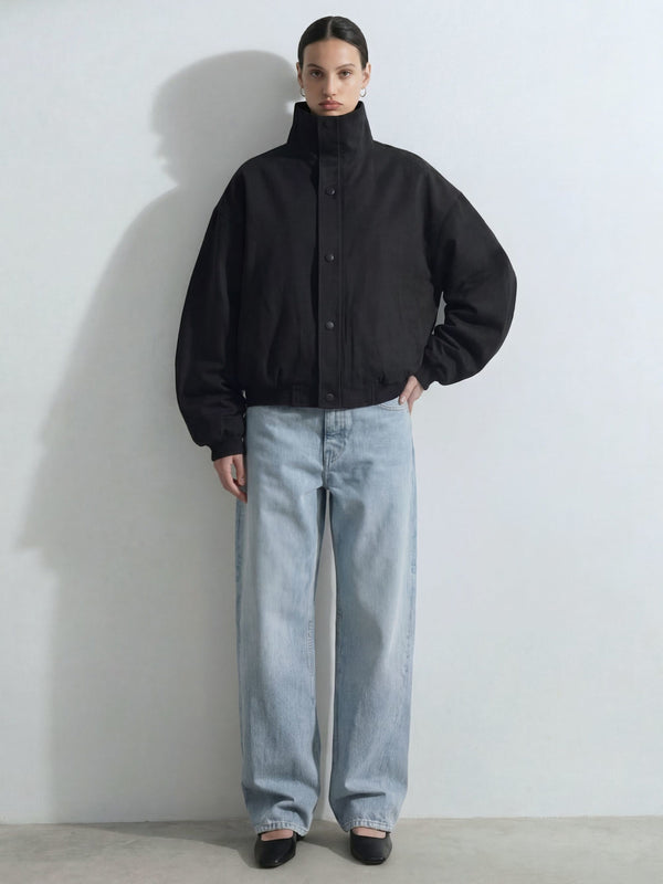 EZREN BOMBER JACKET - BLACK