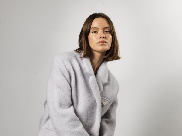 DENVER MOHAIR COAT- LIGHT BLUE