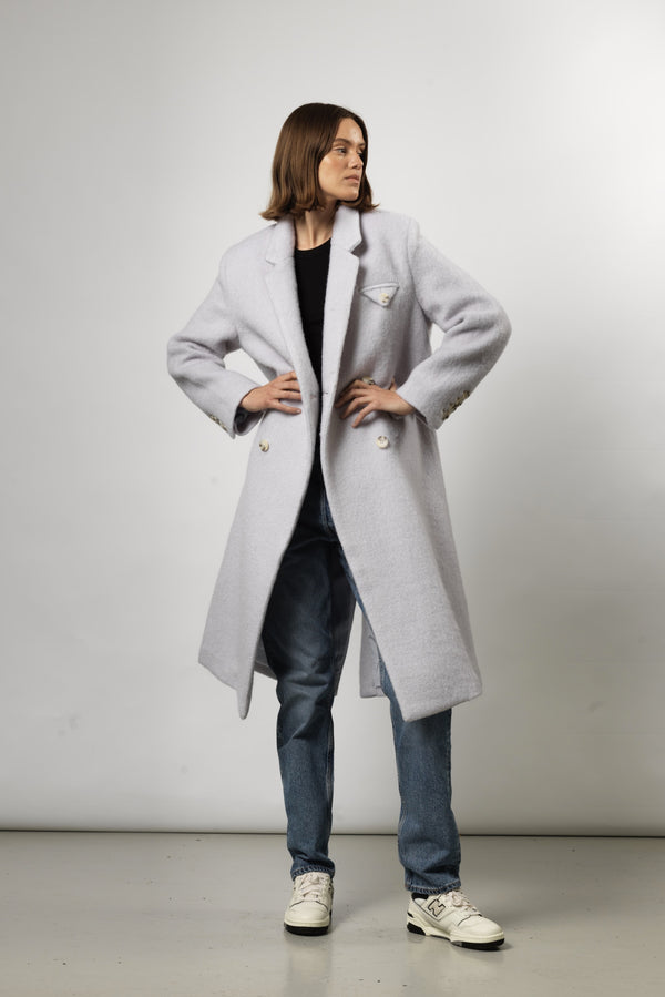 DENVER MOHAIR COAT- LIGHT BLUE