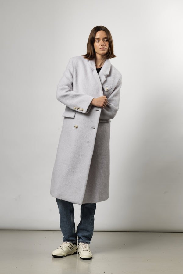 DENVER MOHAIR COAT- LIGHT BLUE