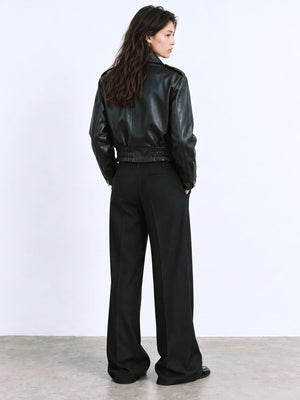 CLEO LEATHER JACKET - BLACK