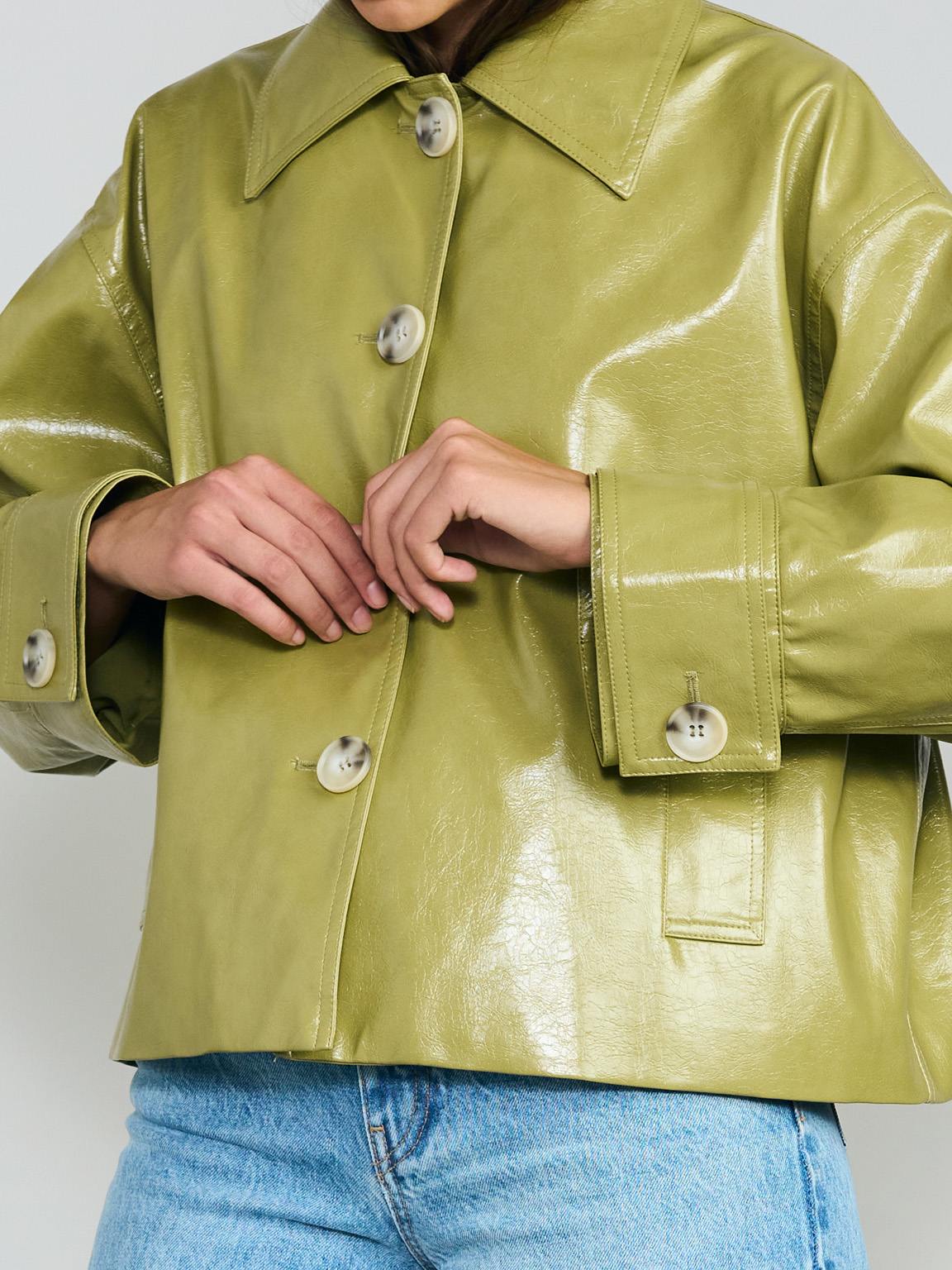 AMY VEGAN JACKET - LIGHT GREEN