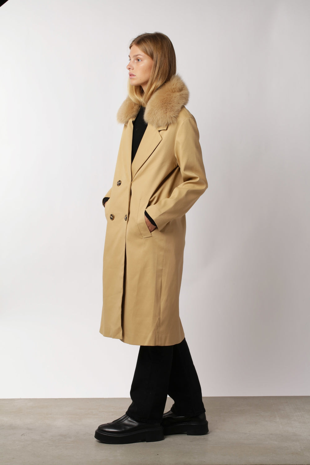 ANNA COAT - CAMEL