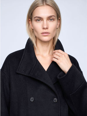 SOLAN WOOL COAT - BLACK