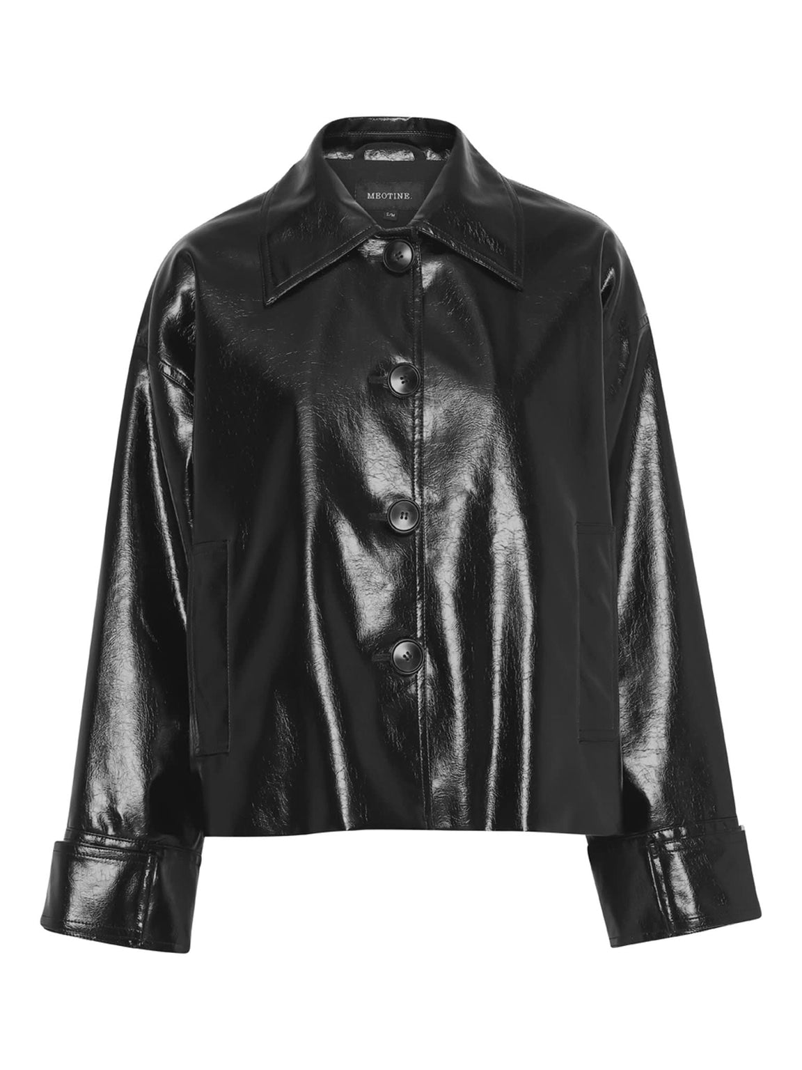 AMY JACKET VEGAN LEATHER - BLACK