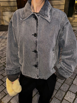 AMY DENIM JACKET - WASHED BLACK