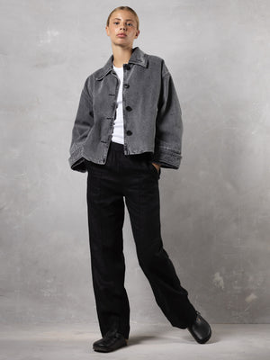 AMY DENIM JACKET - WASHED BLACK
