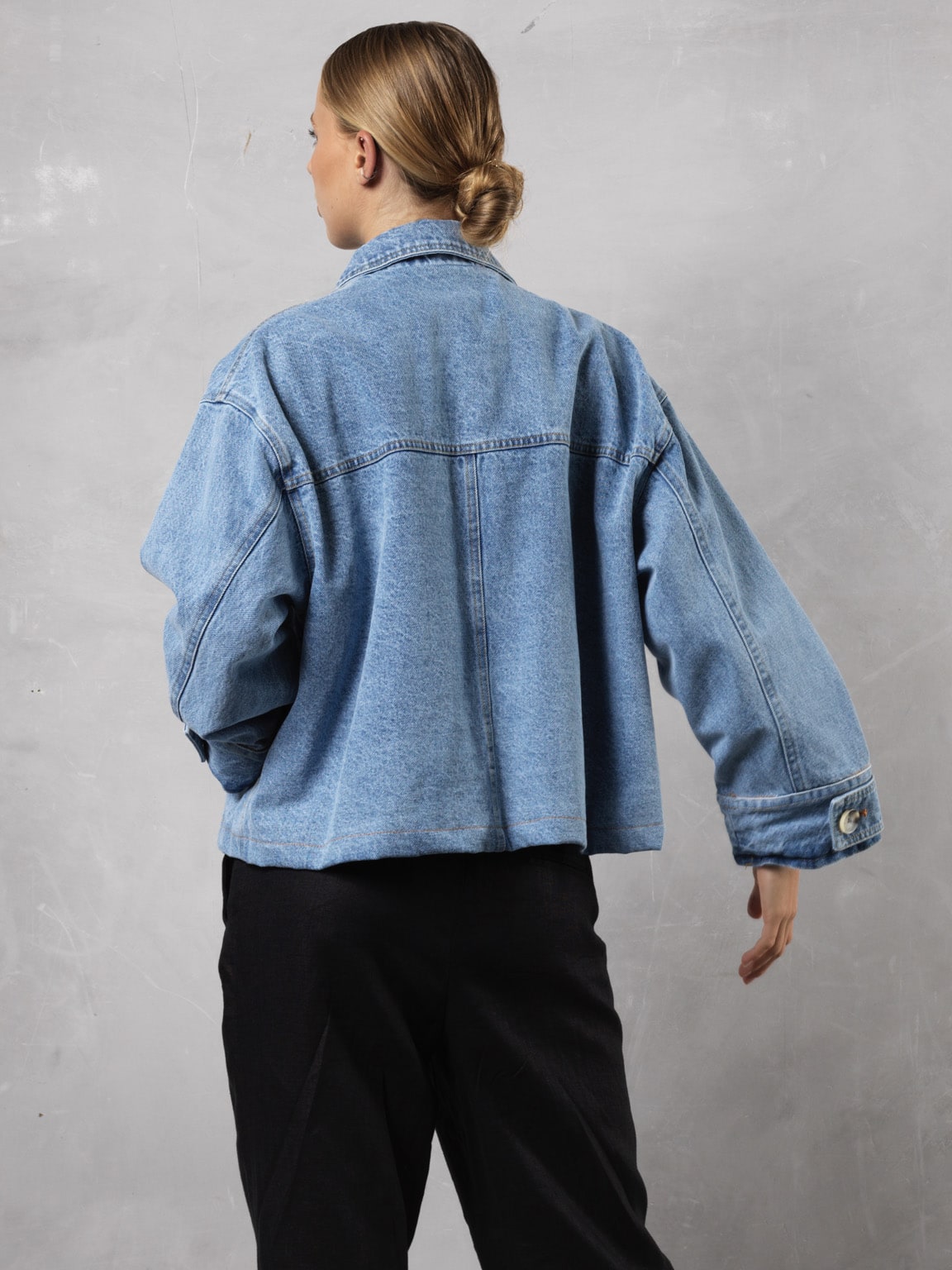 AMY DENIM JACKET - WASHED BLUE