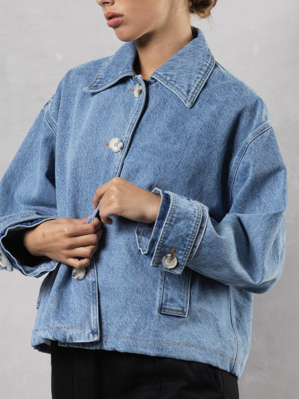 AMY DENIM JACKET - WASHED BLUE