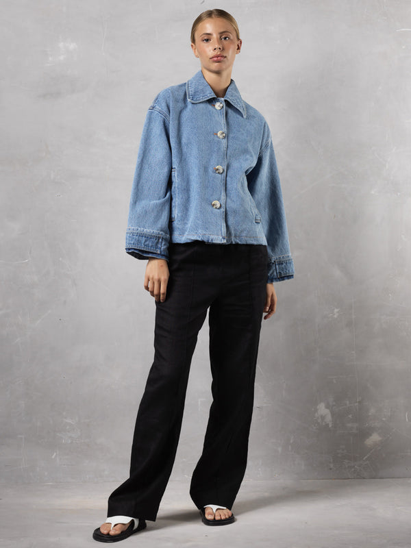 AMY DENIM JACKET - WASHED BLUE