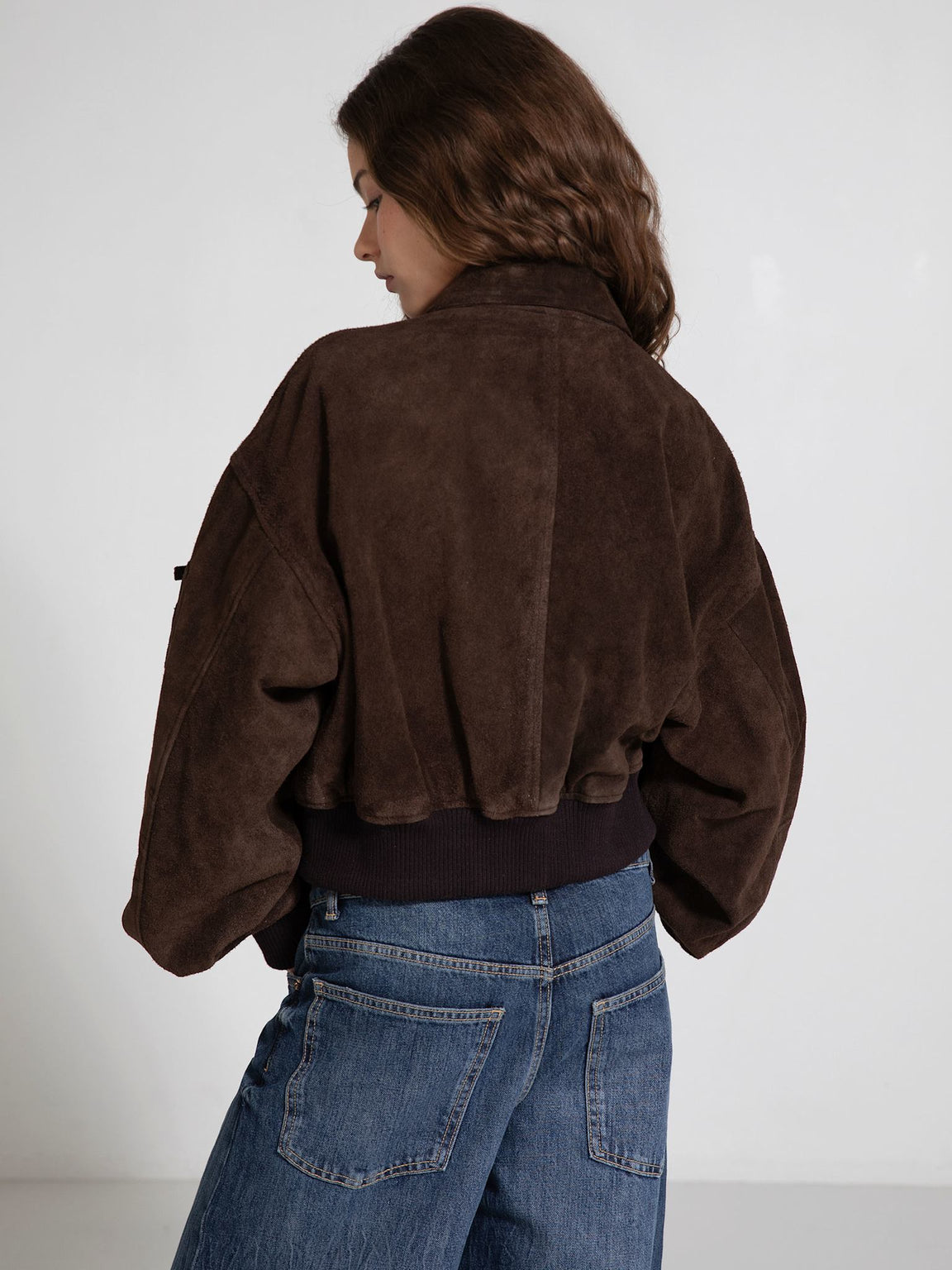 BONNIE SUEDE BOMBER - BROWN