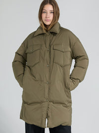 CHARLIE DOWN COAT - OLIVE GREEN