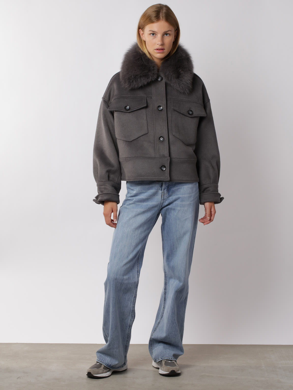 CHARLIE WOOL JACKET - GREY