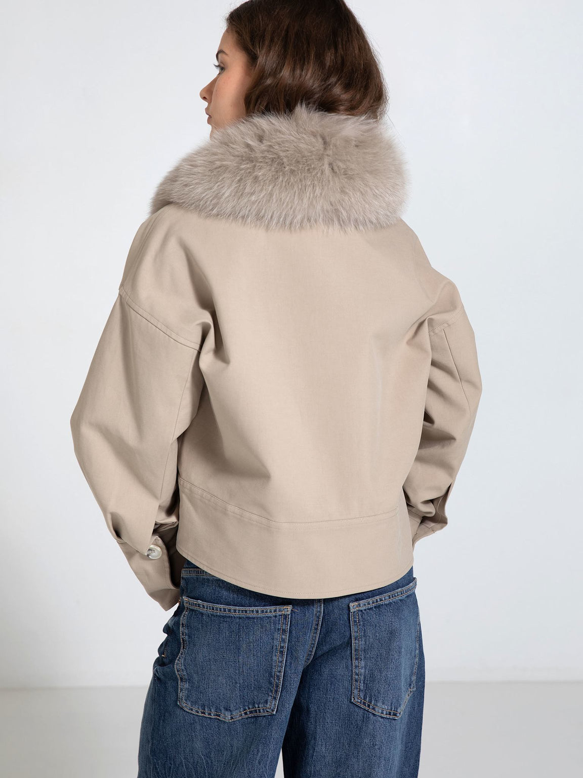 CHARLIE CANVAS JACKET - BEIGE