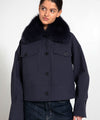 CHARLIE CANVAS JACKET - NAVY