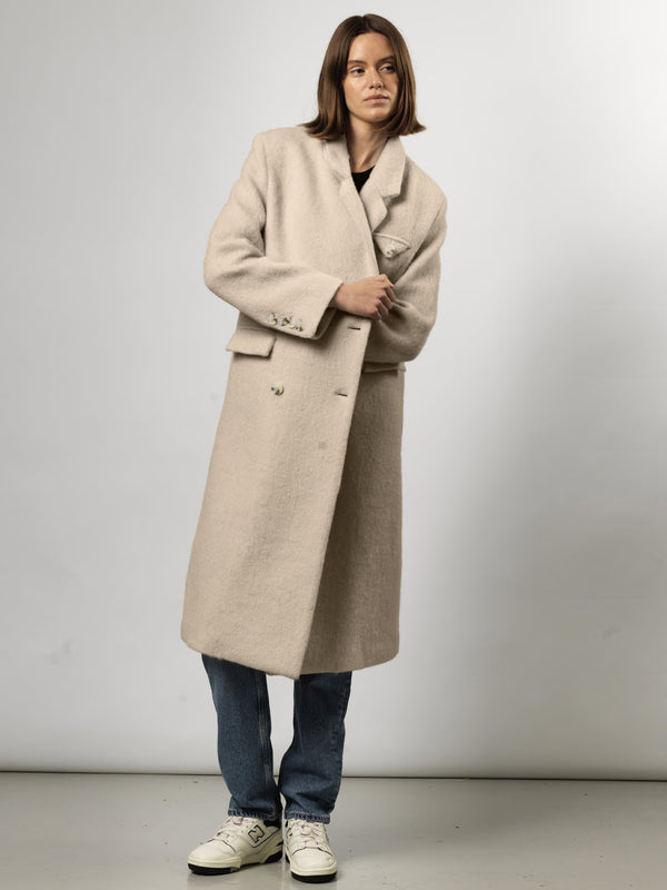 DENVER MOHAIR COAT - BEIGE