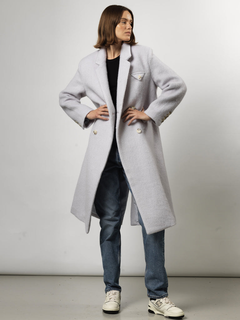 DENVER MOHAIR COAT- LIGHT BLUE